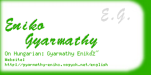 eniko gyarmathy business card